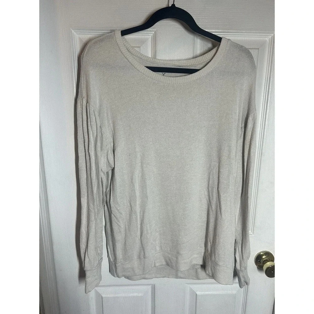 American Eagle Women’s Cream Lightweight Sweater Size L
